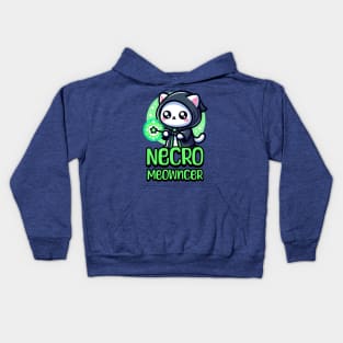 Necro Meowncer! Cute Cat Necromance Pun Kids Hoodie